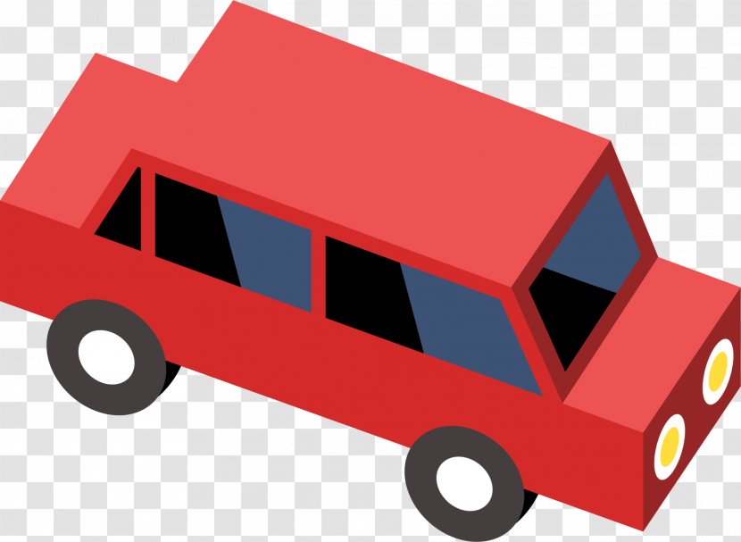 Car Truck Toy - Play Vehicle - Hand Painted Red Transparent PNG