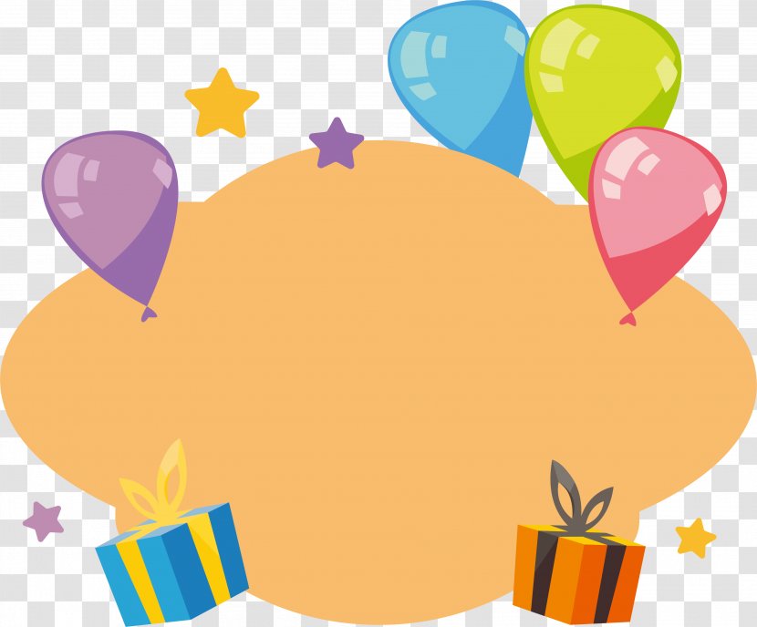 Balloon Gift Birthday - Silhouette - Color Title Box Transparent PNG