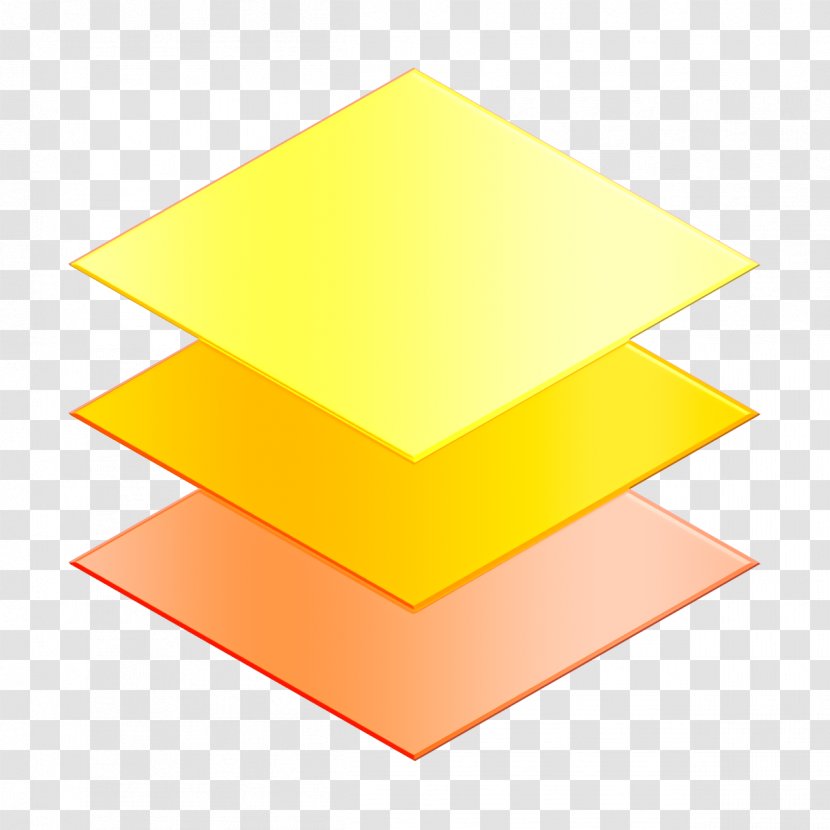 Layers Icon Essential Graphic Design - Triangle - Yellow Transparent PNG