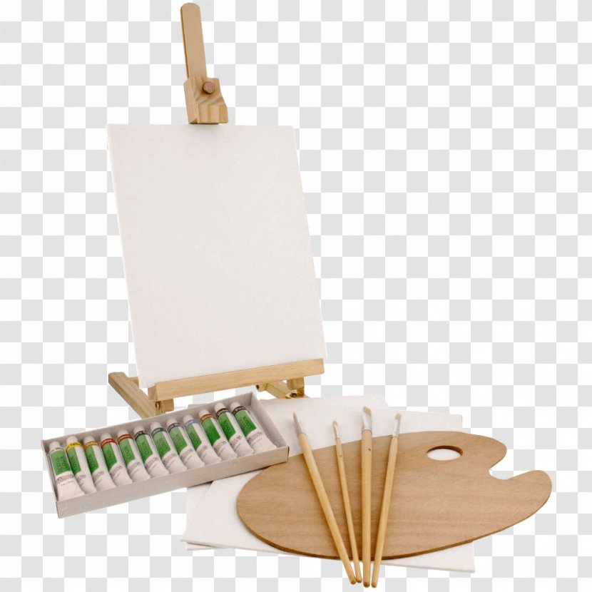 Easel Acrylic Paint Painting Oil - Table Transparent PNG