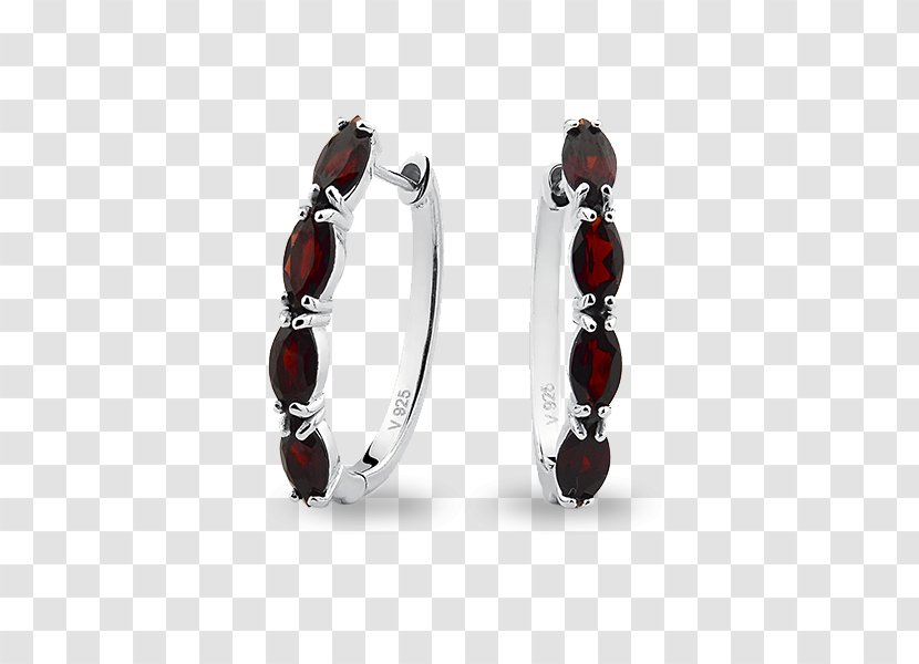 Ruby Earring Body Jewellery Silver Transparent PNG