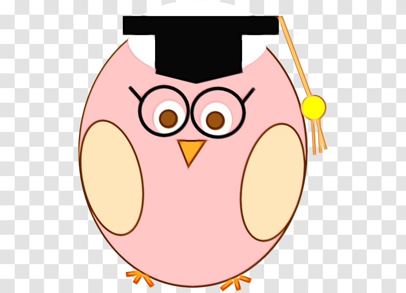 Owl Cartoon - Pink Transparent PNG