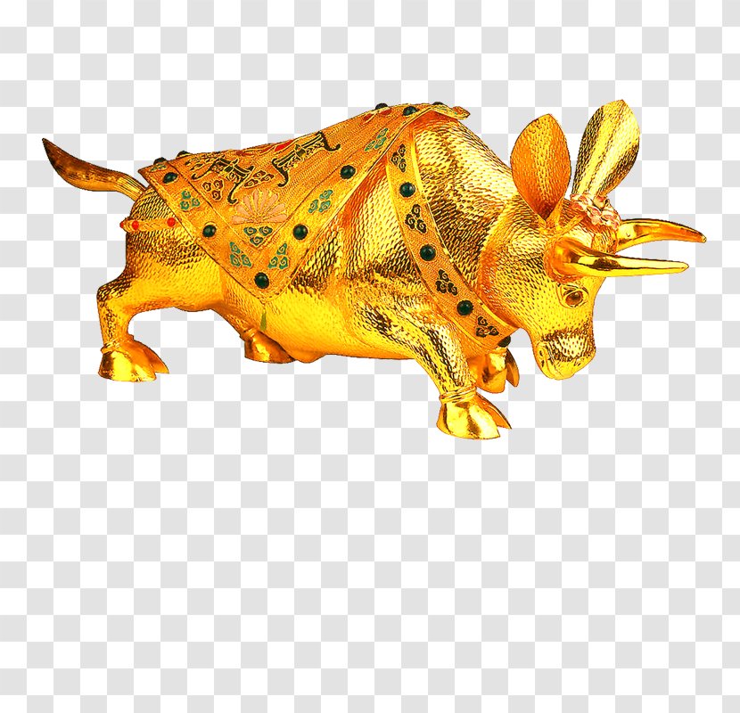 Chinese New Year Sycee Gold - Little Taurus Transparent PNG