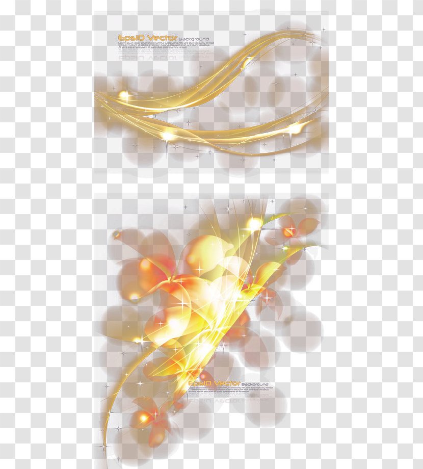 Gold - Orange - Halo Dynamic Lines Transparent PNG