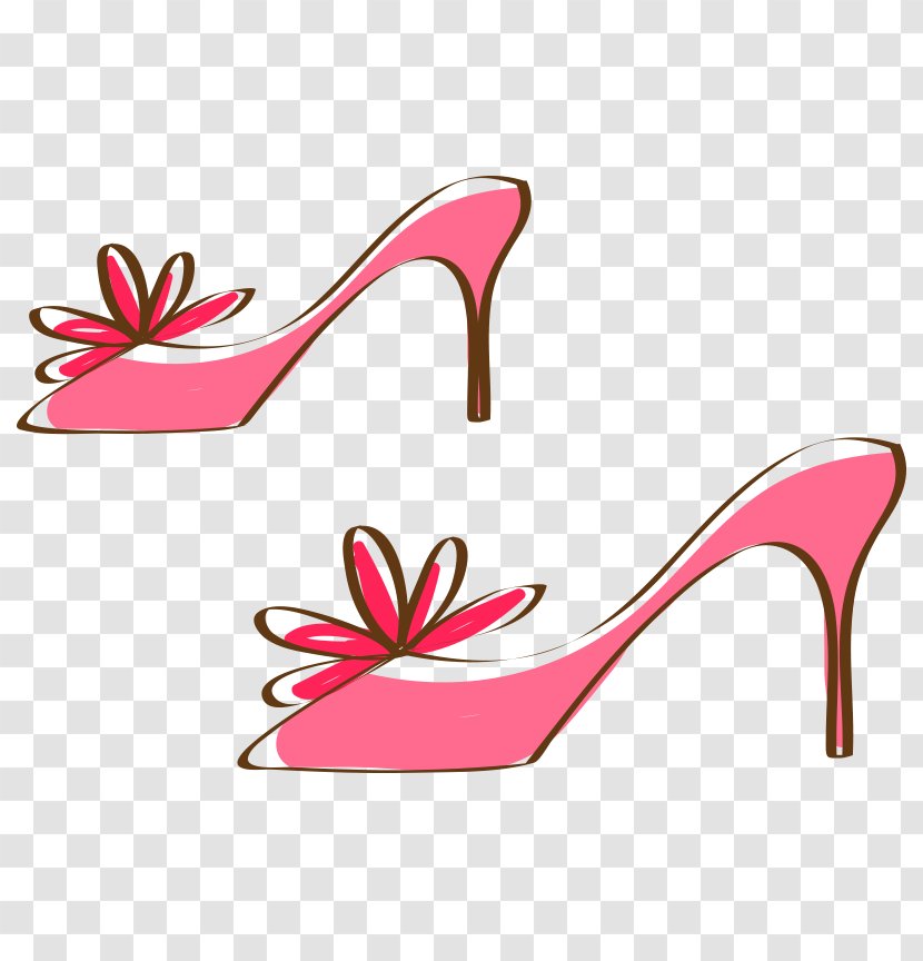 High-heeled Footwear Shoe Designer Icon - Pink - Vector Painted Coloring Heels Transparent PNG