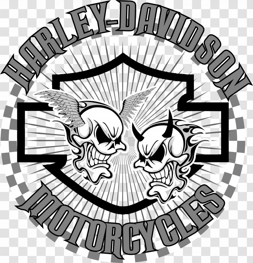 Victory Motorcycles Clip Art Harley-Davidson Drawing - Monochrome - Motorcycle Transparent PNG