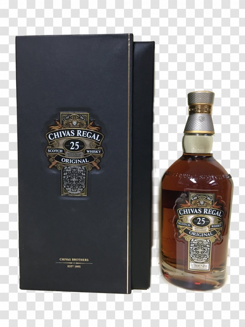 Liqueur Whiskey Chivas Regal Glass Bottle - Alcoholic Beverage - Logo Transparent PNG