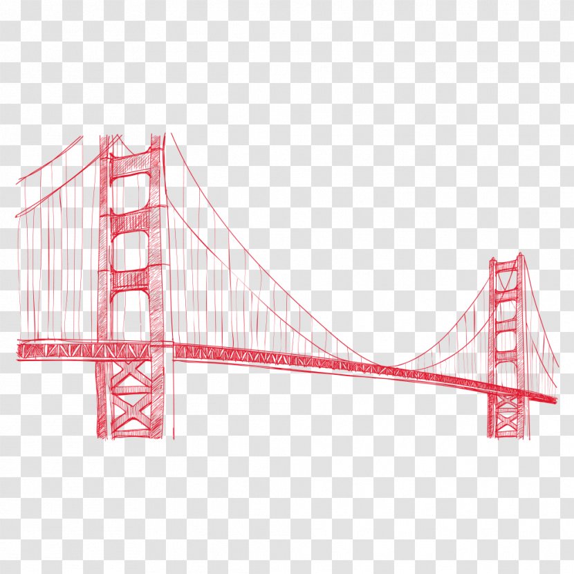 Golden Gate Bridge - Pink Transparent PNG