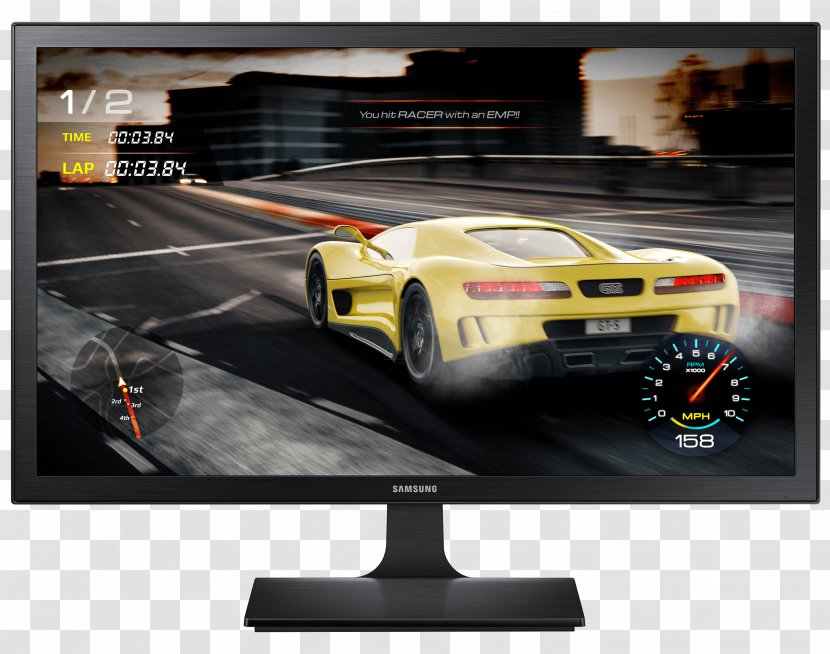 Computer Monitors LED-backlit LCD Samsung 1080p High-definition Television - Yellow Transparent PNG