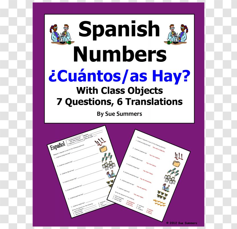 Worksheet Learning School Classroom Spanish - Material Transparent PNG