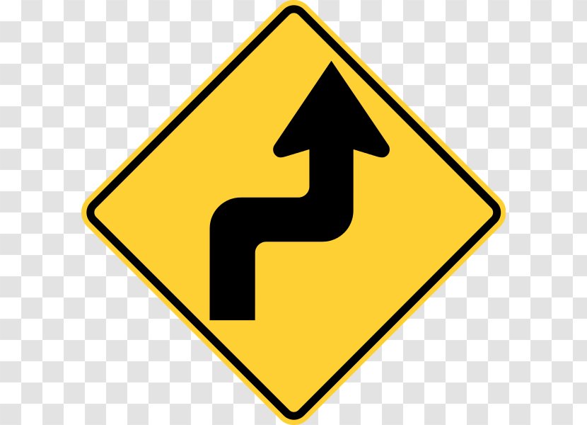 Warning Sign Reverse Curve Manual On Uniform Traffic Control Devices - Speed Limit - 3r Transparent PNG