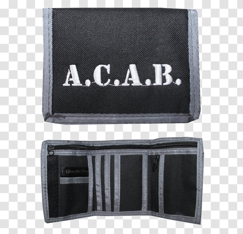 Wallet T-shirt A.C.A.B. Skinhead Grey - Wool Transparent PNG