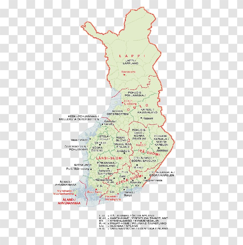 Northern Savonia Regions Of Finland Geography Province - Finnish - Map Transparent PNG