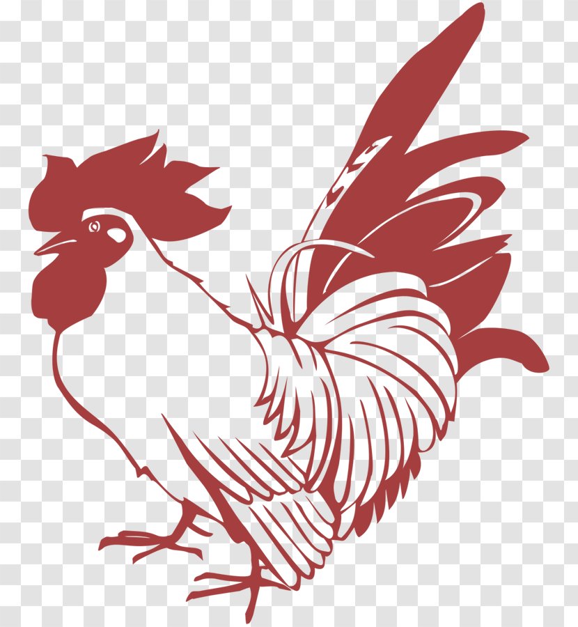 Chicken Rooster Stencil - Poultry Transparent PNG