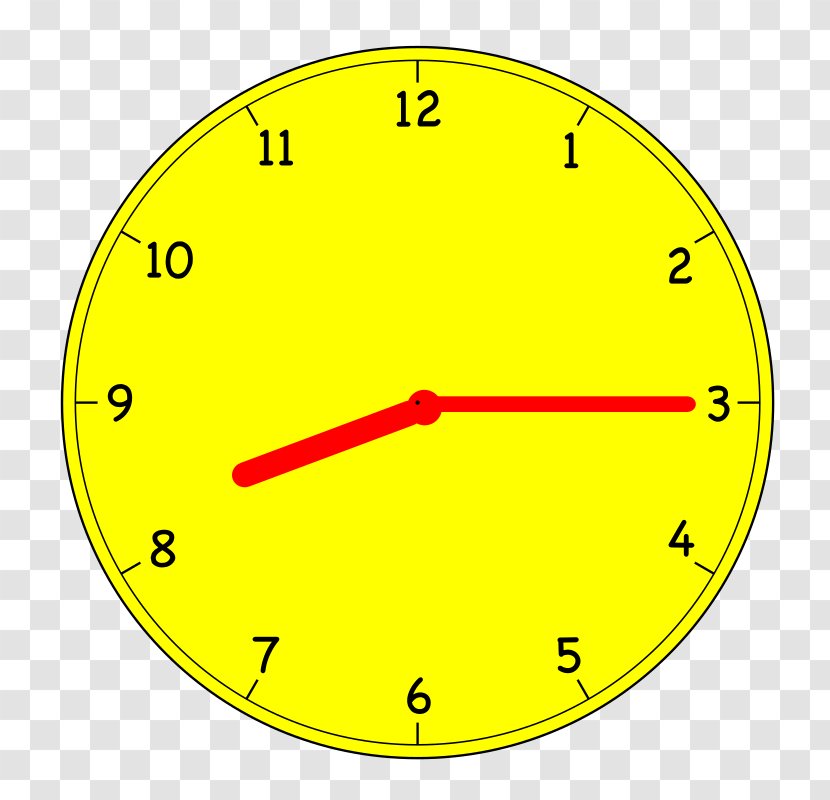 Digital Clock Floor & Grandfather Clocks Clip Art - Yellow Transparent PNG