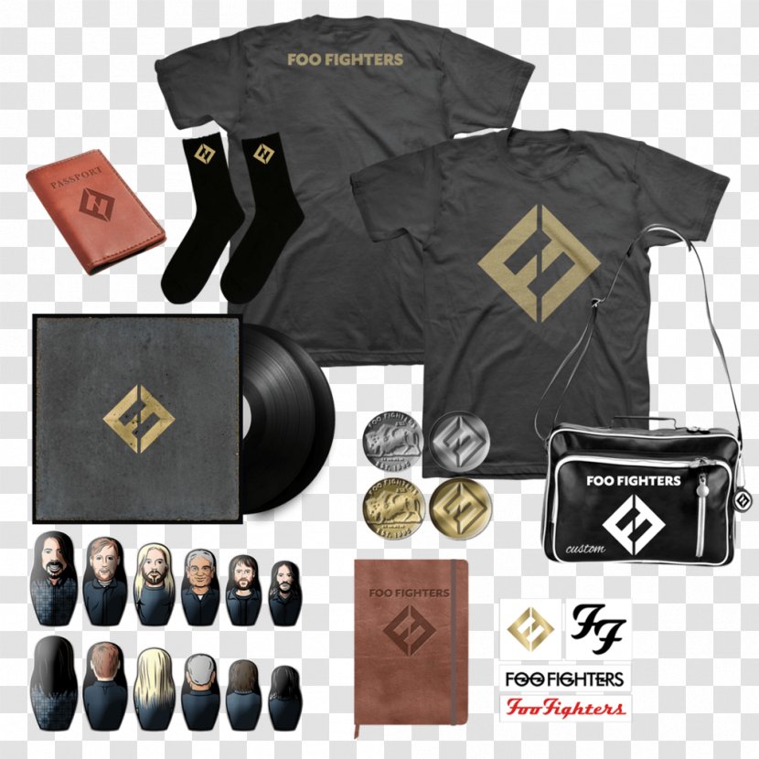 Concrete And Gold Foo Fighters Phonograph Record T-Shirt Album - T-shirt Transparent PNG