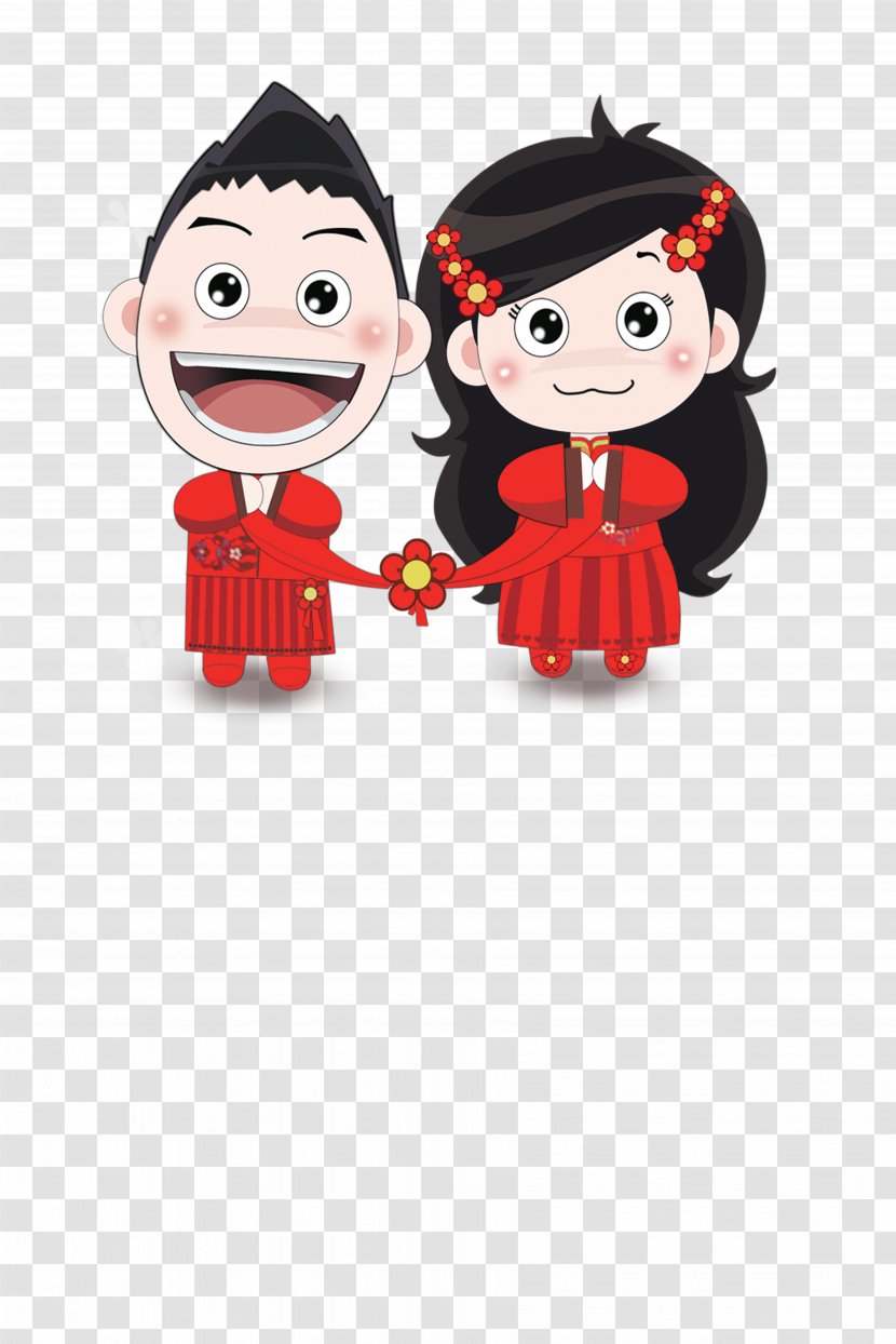 Bridegroom Cartoon Illustration - Fictional Character - Bride And Groom Wedding Picture Element Transparent PNG