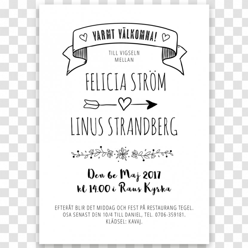 Wedding Paper Convite Place Cards Text - Typeface Transparent PNG