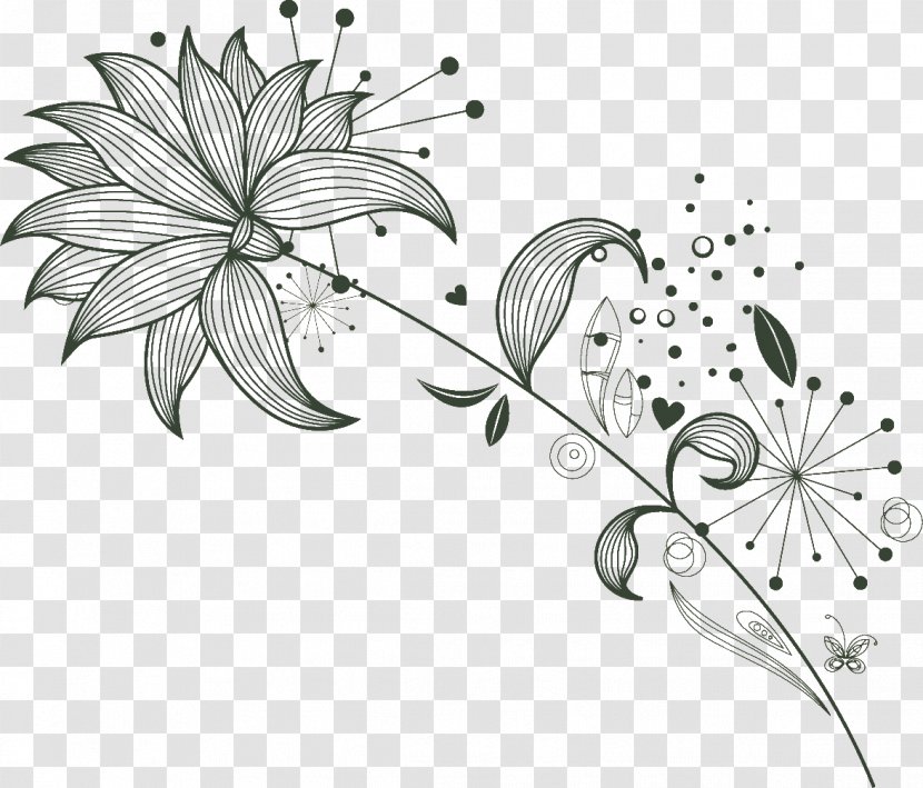 Leaf Floral Design Drawing Flower - Flora Transparent PNG