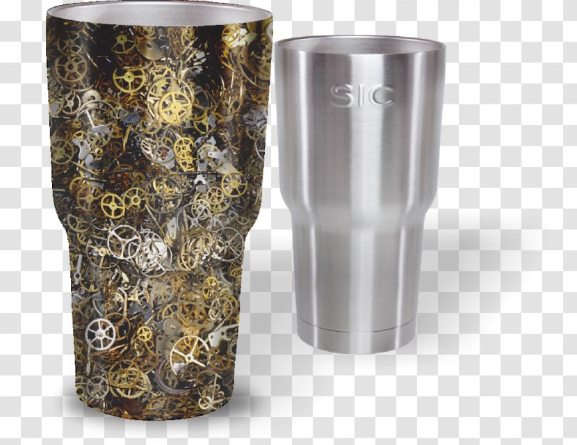 Metal Glass Multi-scale Camouflage Cup Pattern - Mug - Gold Shading Transparent PNG
