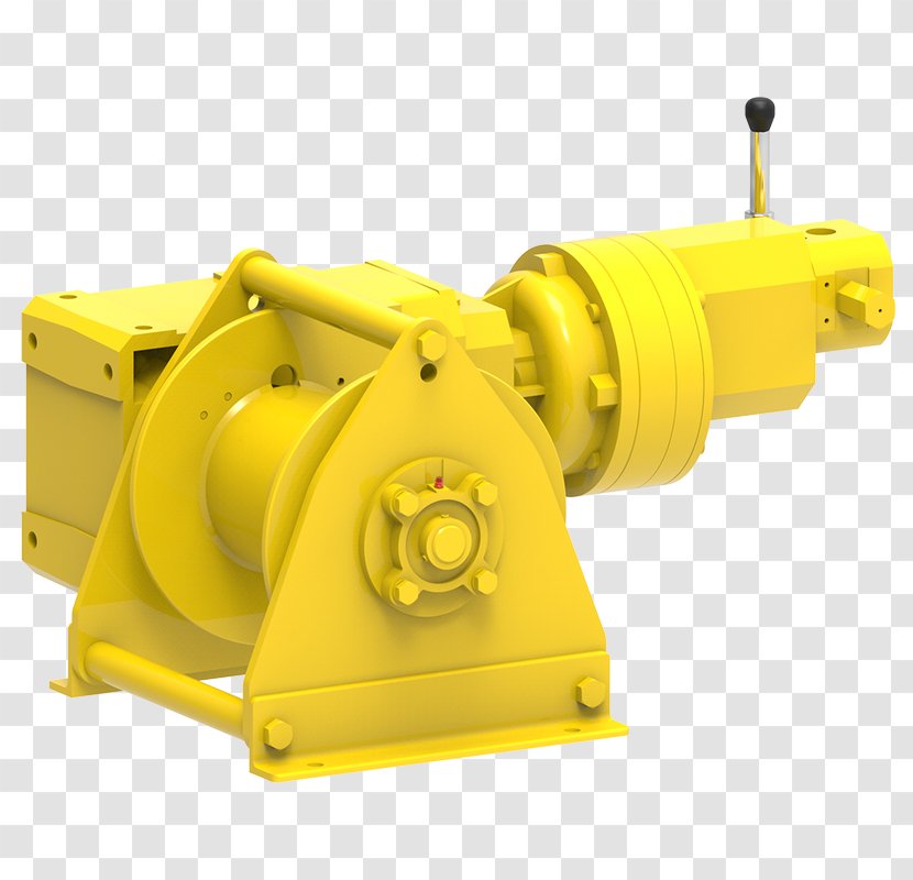 Winch Hoist Electric Motor Machine Pneumatic - Yellow - Festoon Transparent PNG