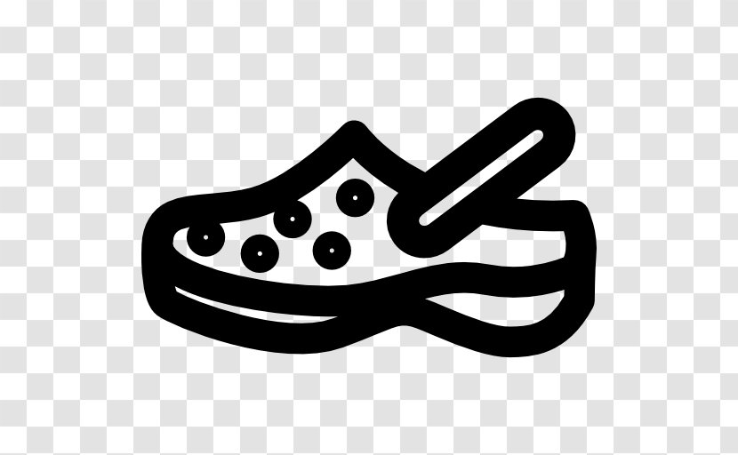 Crocs Shoe Sandal Clip Art - Black And White - Shoes Psd Transparent PNG