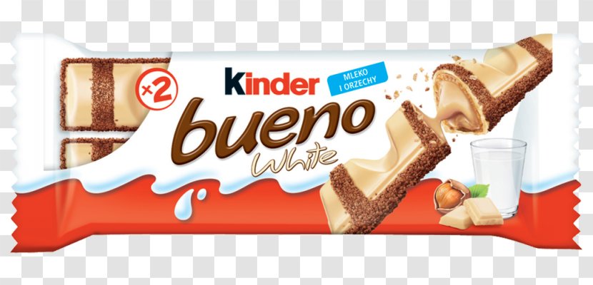 Kinder Bueno Chocolate White Bar Surprise - Snack Transparent PNG