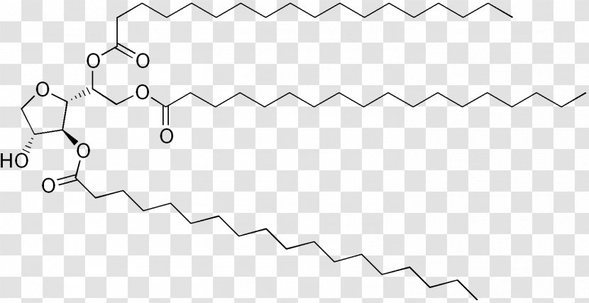 Sorbitan Tristearate Polysorbate 80 Monostearate - Molecular Structure Background Transparent PNG