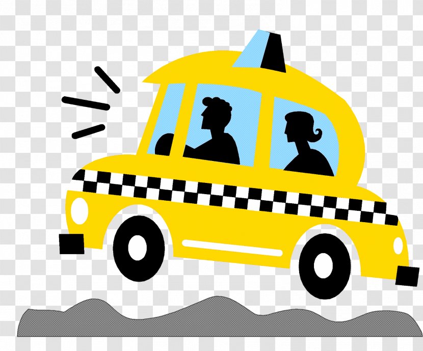 Yellow Transport Vehicle Police Car Taxi Transparent PNG