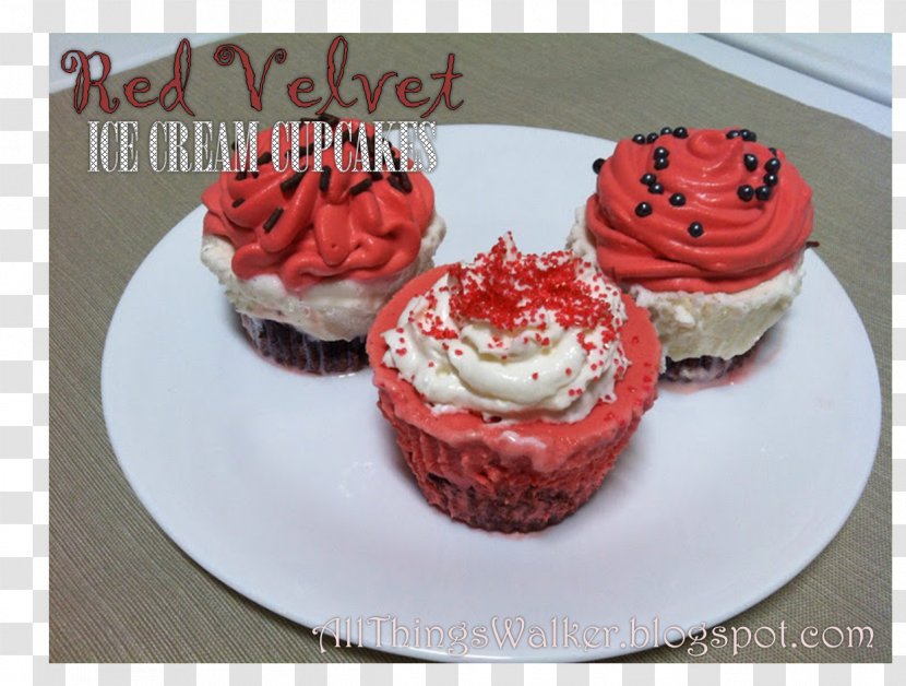 Cupcake Red Velvet Cake Muffin Buttercream - Cream Cheese Transparent PNG