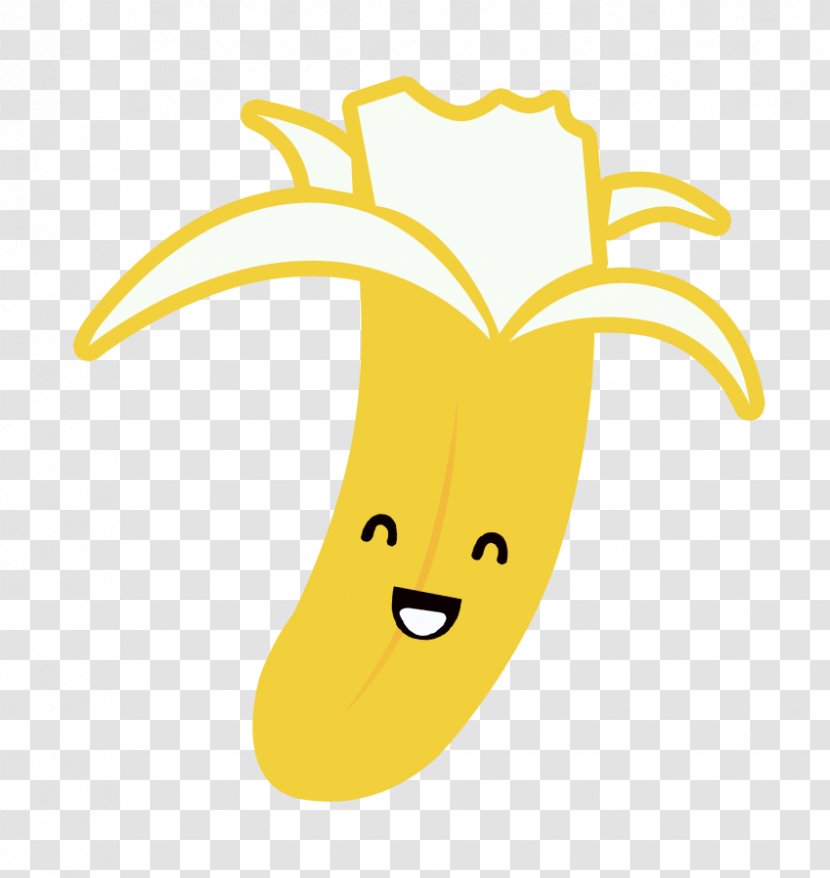 Clip Art - Food - Smiley Cartoon Banana Transparent PNG