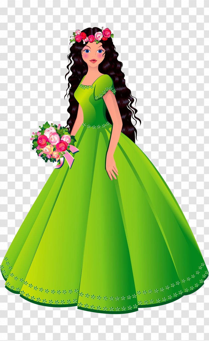 Cinderella Ariel Disney Princess Cartoon Clip Art - Barbie - Dress Transparent PNG
