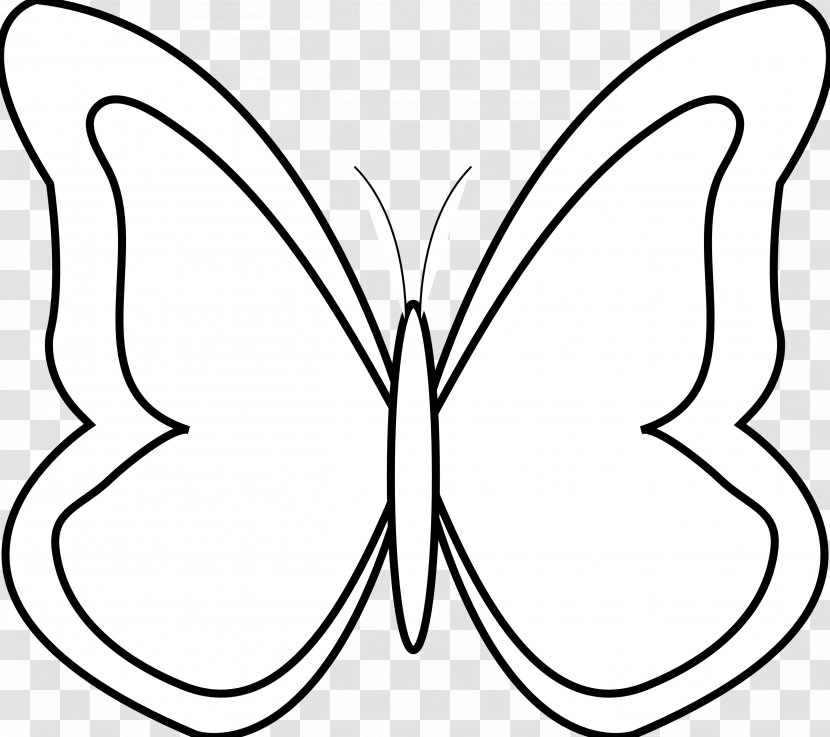 Butterfly Black White Clip Art - Organism - And Car Clipart Transparent PNG