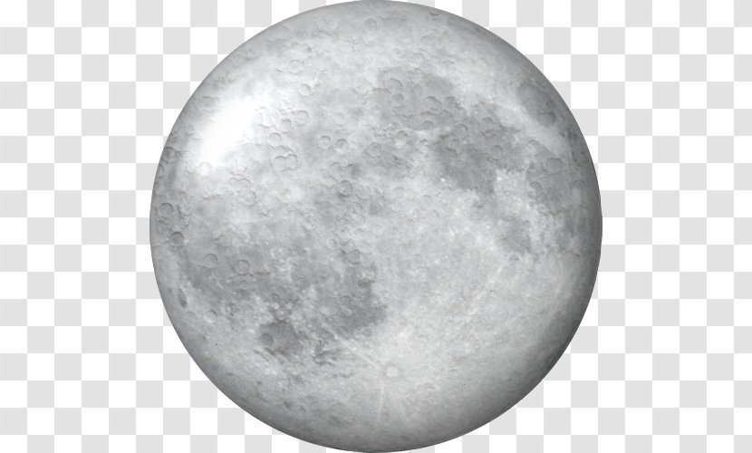 Full Moon Lunar Phase Transparency And Translucency - Monochrome Transparent PNG