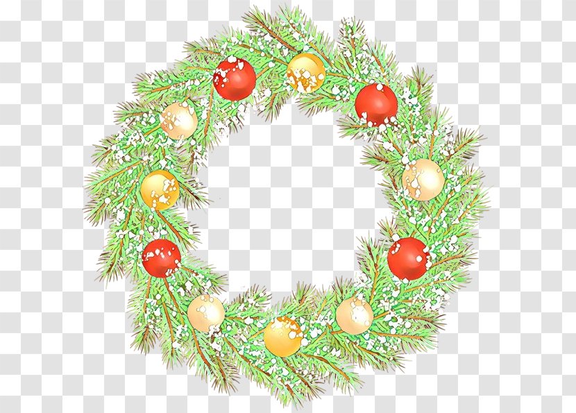 Christmas Decoration - Wreath - Pine Ornament Transparent PNG