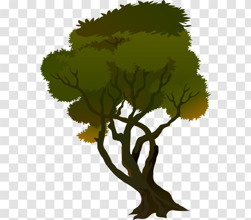 Landscape Painting Cartoon Drawing - Green - Vector Tree Transparent PNG