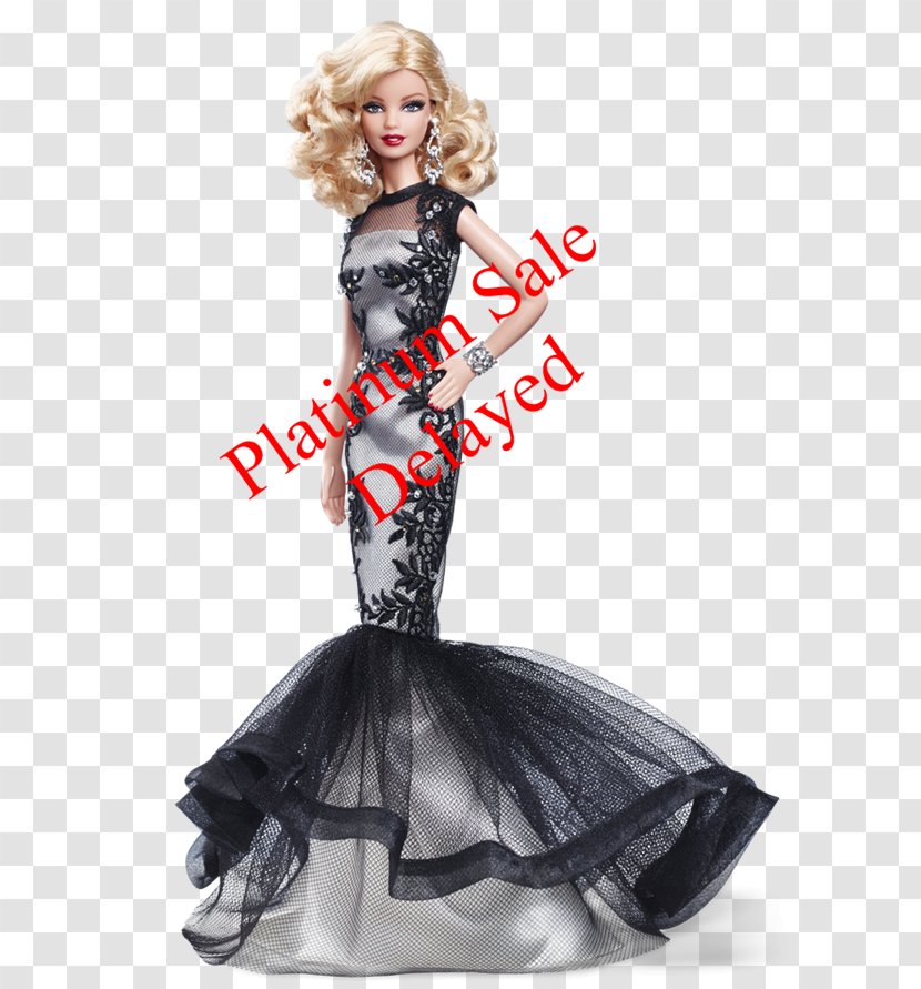 Barbie Evening Gown Doll Wedding Dress - Fashion Design Transparent PNG