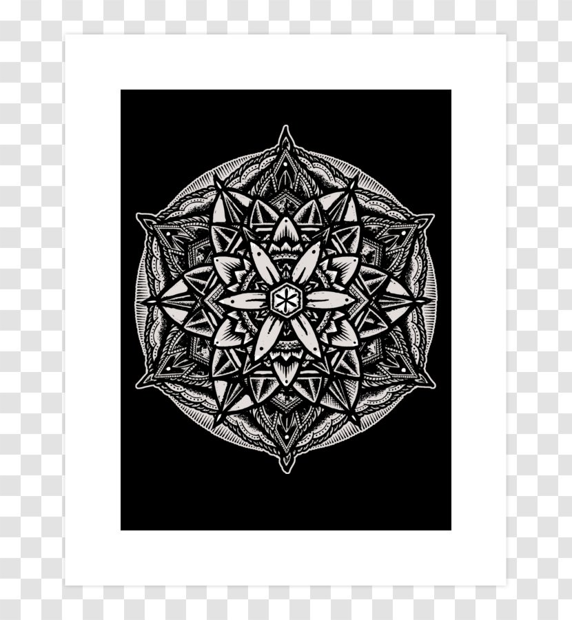 T-shirt Sacred Geometry Overlapping Circles Grid Mandala - Visual Arts Transparent PNG