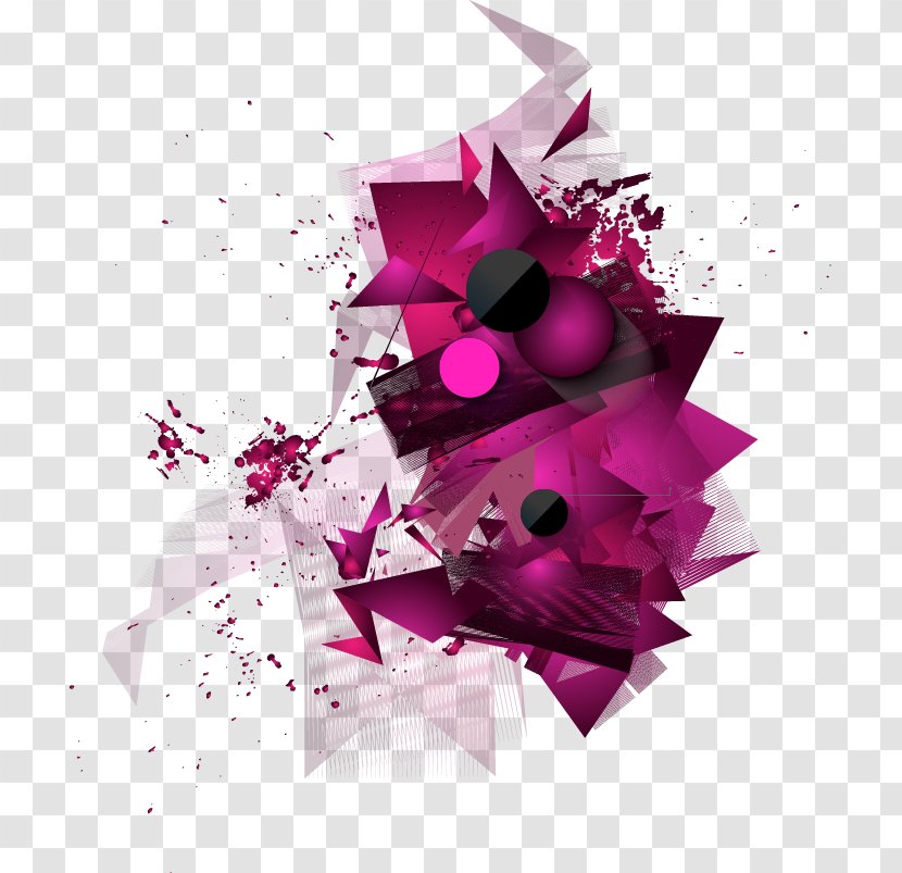 Abstract Art Modern Royalty-free Illustration - Triangle - Purple Graphics,Irregular Graphics,Geometry Transparent PNG