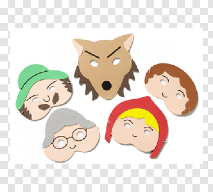 Little Red Riding Hood Goldilocks And The Three Bears Big Bad Wolf Mask Child - Head Transparent PNG