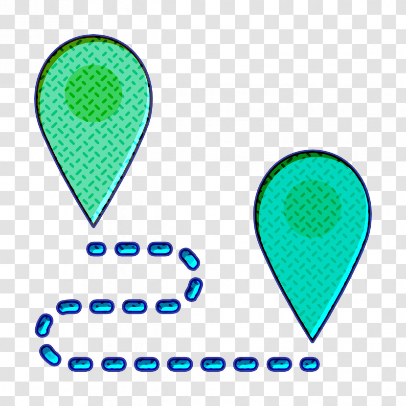Start Icon Pins And Locations Icon Route Icon Transparent PNG