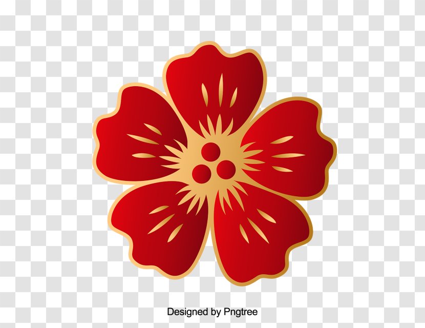 Chinese New Year Paper Cut - Plant - Symbol Poppy Family Transparent PNG
