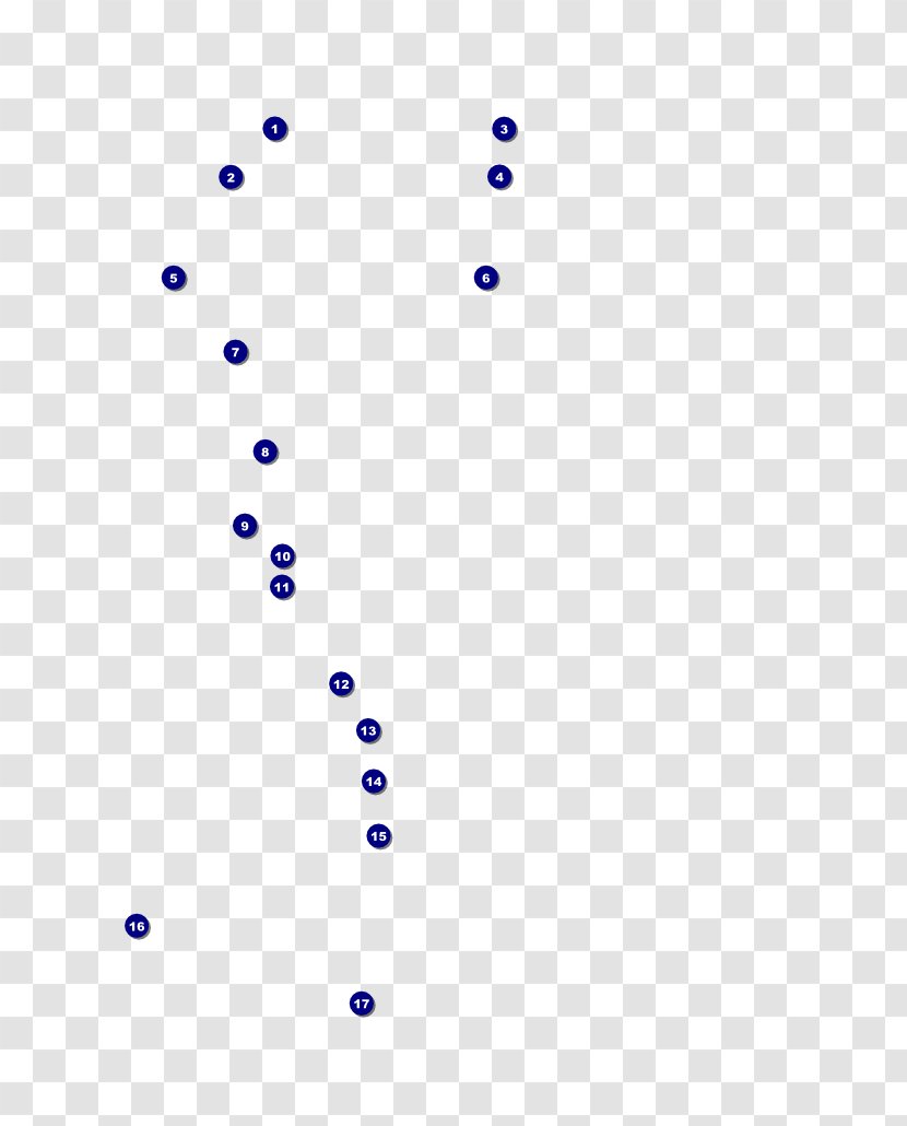 Line Point Angle Font - Blue Dots Transparent PNG