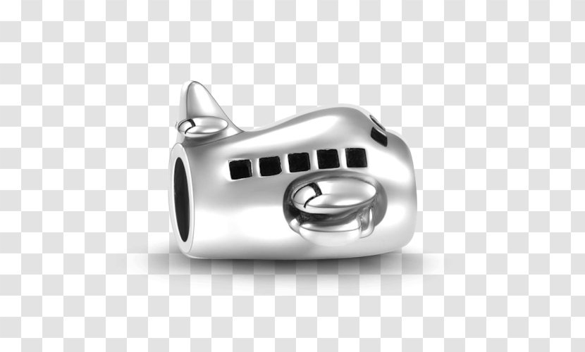 Charm Bracelet Earring Silver Pandora - Passenger Plane Transparent PNG