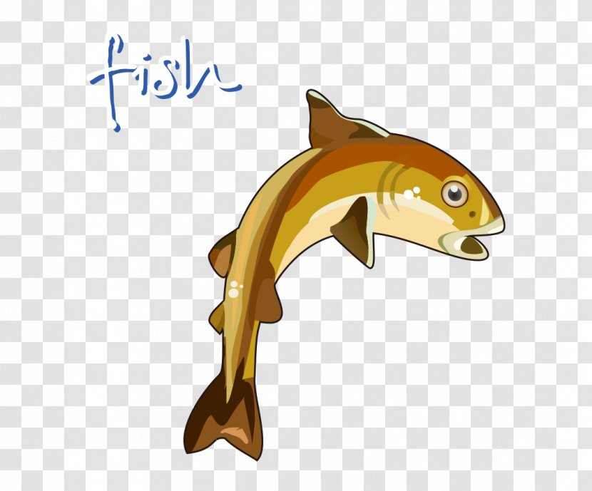 Fish Dolphin Clip Art - Vertebrate - Brown Transparent PNG