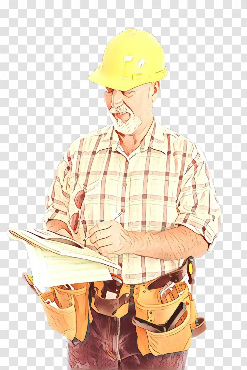Hat Cartoon - Quantity Surveyor - Engineer Bluecollar Worker Transparent PNG