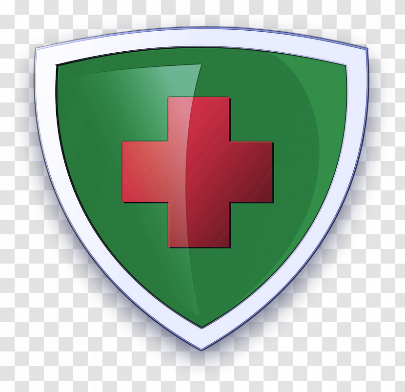 Green Symbol Shield Emblem Cross Transparent PNG