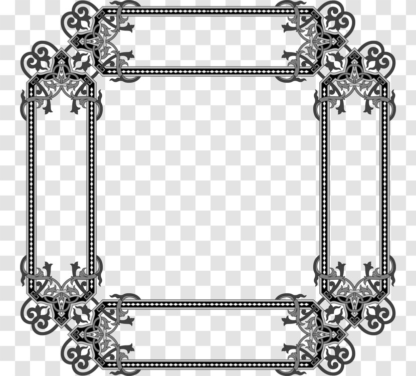 Black And White Frame - Film - Chain Line Art Transparent PNG