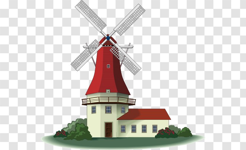 Windmill Free Content Clip Art - Royaltyfree - Red Cliparts Transparent PNG