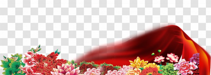 Ribbon Computer File - Flowering Plant - Red Flowers Transparent PNG